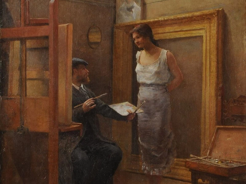 1847-Eduardo Sívori - Nello studio